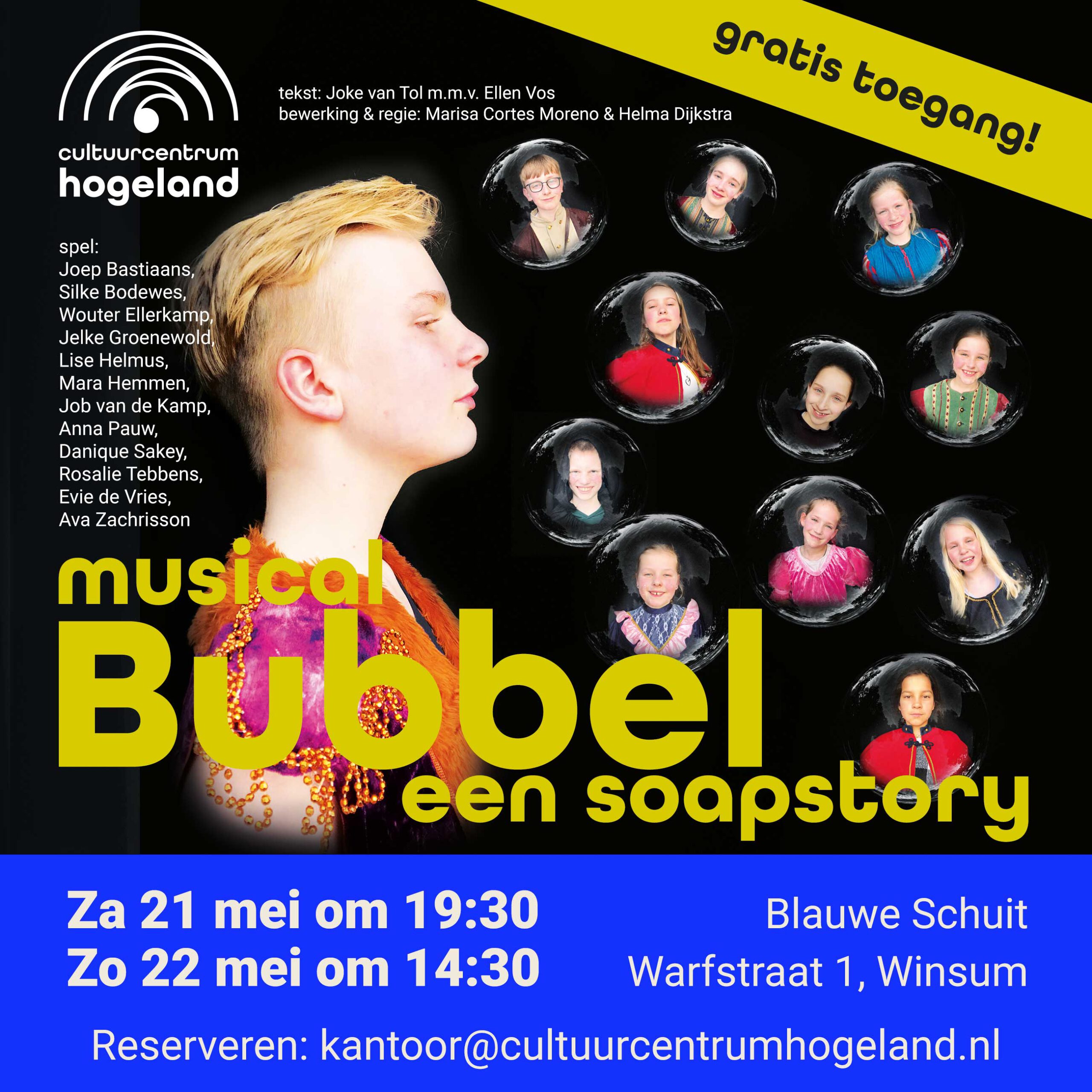 Bubbel een soapstory - musicalproductie van Cultuurcentrum Hogeland
