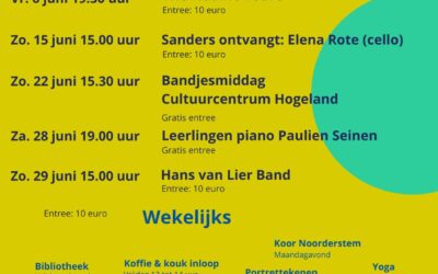 Kultuurhoesactiviteiten mei-juni 2025