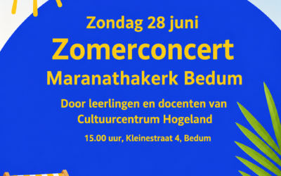 Zomerconcert door leerlingen en docenten op 28 juni a.s.